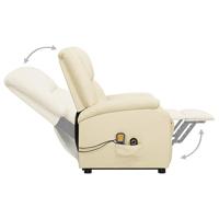 Sta-op-massagestoel kunstleer crèmekleurig - thumbnail
