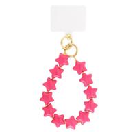 Telefoonkoord sterren roze - thumbnail