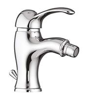 Bidetmengkraan Sapho Kirké 1-hendel Gebogen 16.6 cm Chroom (incl. clickwaste) - thumbnail