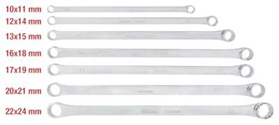 Chromeplus dubbele ringsleutelset, XL, 7-delig KS Tools 518.0830
