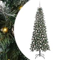 VidaXL Kunstkerstboom met 300 led groen 210 cm pvc en plastic en staal - thumbnail