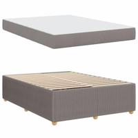 Bedframe met matras Taupe 160 x 200 cm Stof - thumbnail