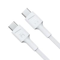 GC PowerStream | 30cm USB C - Type C witte kabel nylon oplaadkabel snellaadkabel 60W Power Delivery | Quick Charge 3.0 | voor Samsung Galaxy S21 S20 Ultra S10 S9 S8+ | Note 20 10 - thumbnail