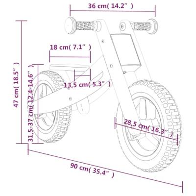 VidaXL Loopfiets voor kinderen roze