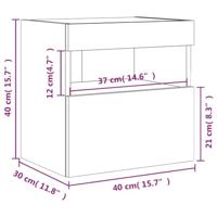Tv-wandmeubels met LED 2 st 40x30x40 cm sonoma eikenkleurig - thumbnail