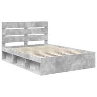 Bedframe Concerte Grijs 150 x 200 cm Massief grenenhout - thumbnail