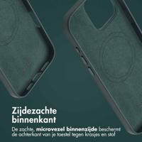 Accezz MagSafe Leather Backcover voor iPhone 16 Pro Max Telefoonhoesje Groen - thumbnail