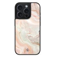iPhone 15 Pro glazen hardcase - Marmer waves - thumbnail