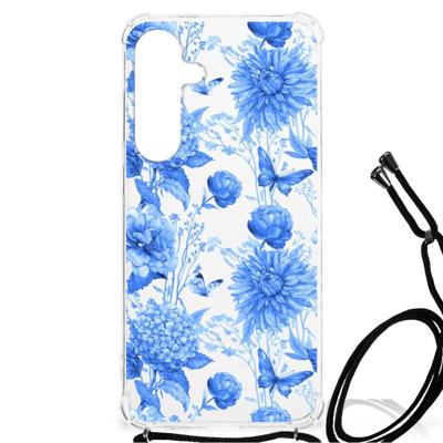 Case voor Samsung Galaxy S24 Plus Flowers Blue Case voor Samsung Galaxy S24 Plus Flowers Blue
