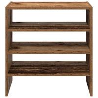VidaXL Schoenenrekken 2 st stapelbaar 60x30x30,5 cm oud houtkleurig - thumbnail