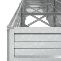 Plantenbak verhoogd 320x40x45 cm gegalvaniseerd staal zilver - thumbnail