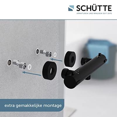 Schutte LONDON thermostatische mengkraan douche| mat zwart - 52466 - 52466 Schutte LONDON thermostatische mengkraan douche| mat zwart - 52466 - 52466
