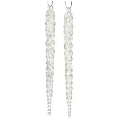 Pegel acryl hang d2h15 cm zlvr 2st hangdeco Decoris - Decoris