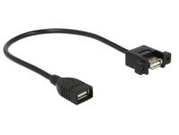 Delock 85105 USB-kabel USB 2.0 USB-A bus, USB-A bus 0.25 m Zwart - thumbnail