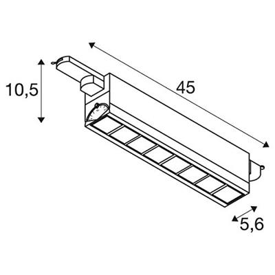 SLV SIGHT MOVE 1004692 LED-railspot 3-fasig LED vast ingebouwd Zwart