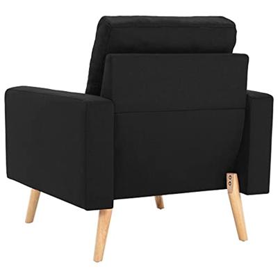 Fauteuil stof zwart