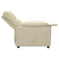 Fauteuil verstelbaar stof crèmekleurig - thumbnail