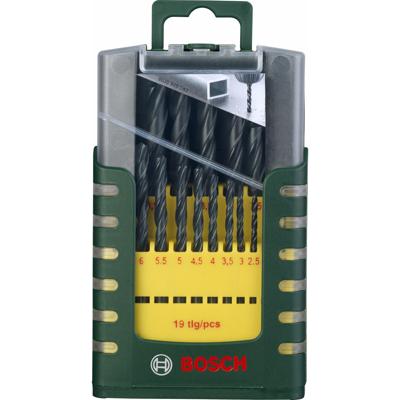 HSS Metaal-spiraalboorset 19-delig Bosch Accessories 2607017152 TiN Cilinderschacht 1 stuk(s)