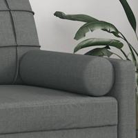 Sierkussens 2 st 15x50 cm stof donkergrijs - thumbnail