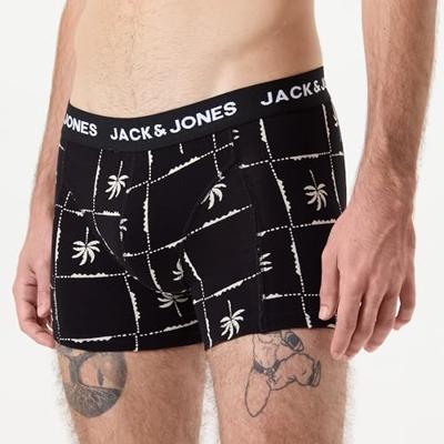 Jack & Jones Boxershorts JACPALM Trunks 3-pack Black / Navy Blazer-M
