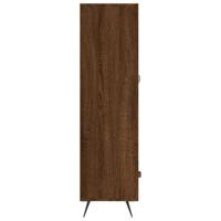 Hoge kast 69,5x31x115 cm bewerkt hout bruineikenkleurig - thumbnail