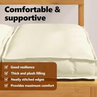 VidaXL Kussen 2 pcs crème 40 x 40 x 8 cm oxford stof - thumbnail