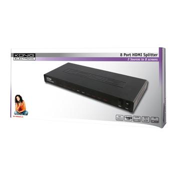 HDMI splitter 2 naar 8 poorts HDMI splitter 2 naar 8 poorts