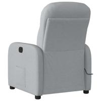 Massagestoel verstelbaar stof lichtgrijs - thumbnail