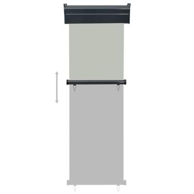 VidaXL Balkonscherm 65x250 cm grijs
