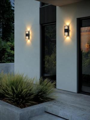 Buitenlamp Aludra Zwart Up Down metaal Ribbel Buitenlamp Aludra Zwart Up Down metaal Ribbel