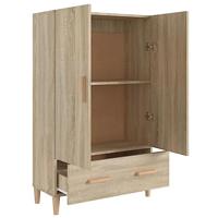 Hoge kast 70x31x115 cm bewerkt hout sonoma eikenkleurig - thumbnail