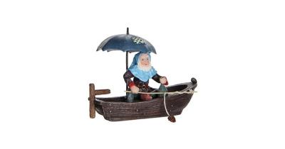 Kabouter in de boot l9.5b4.5h6.5cm Luville - Luville
