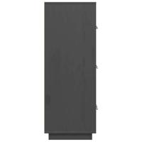 Hoge kast 67x40x108,5 cm massief grenenhout grijs - thumbnail