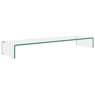 TV-meubel/monitorverhoger transparant 110x30x13 cm glas