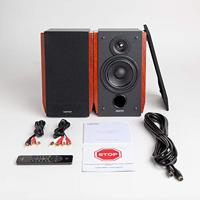Edifier R1700BTs Actieve Bluetooth-luidspreker - Bluetooth v5.0, 2.0 draadloze close-up studio luidspreker - 66w RMS met subwoofer uitgang - houten behuizing - thumbnail