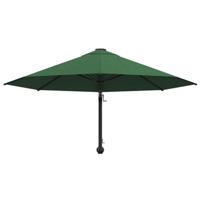 VidaXL Wandparasol met metalen paal 300 cm groen - thumbnail