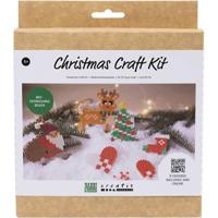 NABBI Hobbyset biobeads , kerstman, kerstsok, kersthart, kerstboom en rendier, 1 doos - thumbnail