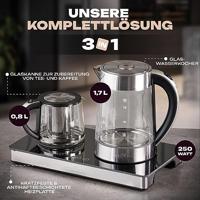ProfiCook PC-TKS 1056 waterkoker 1,7 l Zwart, Roestvrijstaal, Transparant - thumbnail