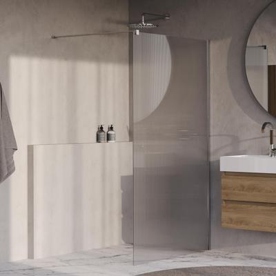 BRAUER Oblivion Flow inloopdouche helder ribbelglas 120x200 incl. glascoating chroom