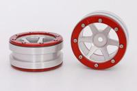 Metsafil Beadlock Wheels PT-Slingshot Zilver / Zwart 1.9 (2st) - thumbnail