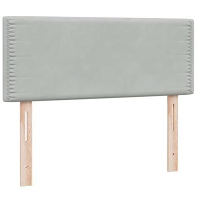 Boxspring met matras en LED fluweel lichtgrijs 120x210 cm