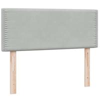 Boxspring met matras fluweel lichtgrijs 120x210 cm - thumbnail