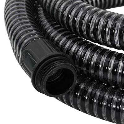 VidaXL Zuigslang met messing koppelingen 1,1&apos;&apos; 4 m pvc zwart