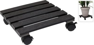 ProGarden plantentrolley vierkant 29x29 cm grijs