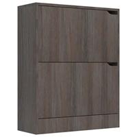 VidaXL Schoenenkast 2 deuren 59x24x74 cm bewerkt hout sonoma eiken - thumbnail