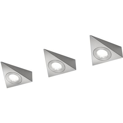 LED Keukenkastverlichting 9W - Driehoekig - Warm Wit 3000K - Mat Nikkel