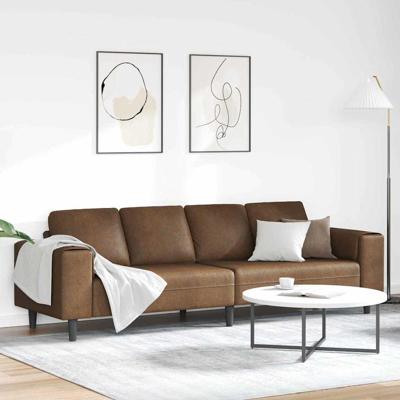 Bankstel Bruin Faux suede leer