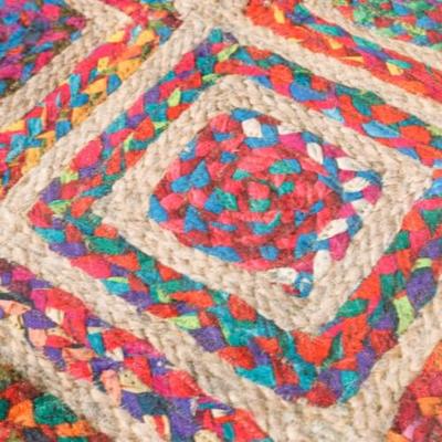 Vloerkleed wasbaar anti-slip 120 cm meerkleurig