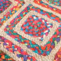Vloerkleed wasbaar anti-slip 120 cm meerkleurig - thumbnail