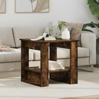 Salontafel Gerookt eiken 51 x 50 x 50 cm Bewerkt hout - thumbnail